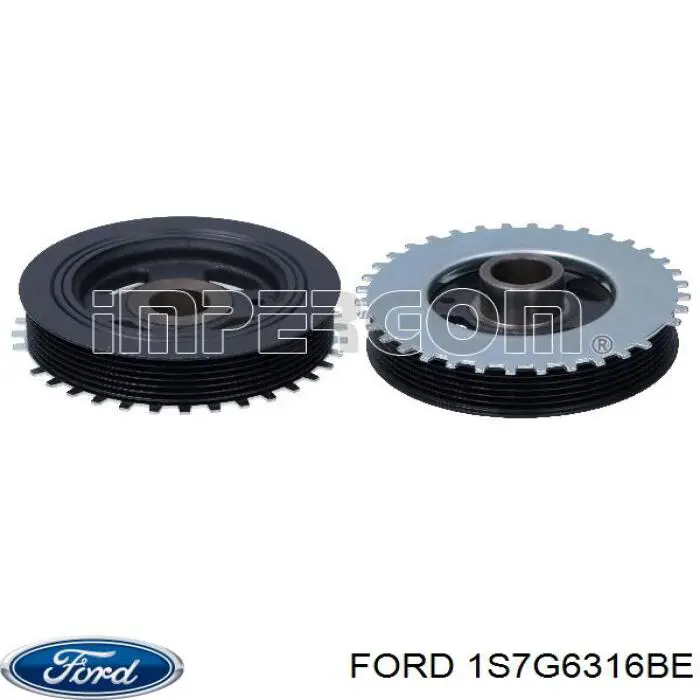 Шків колінвала (демпфер ) Ford 1S7G6316BE ціна, від 53.41 USD