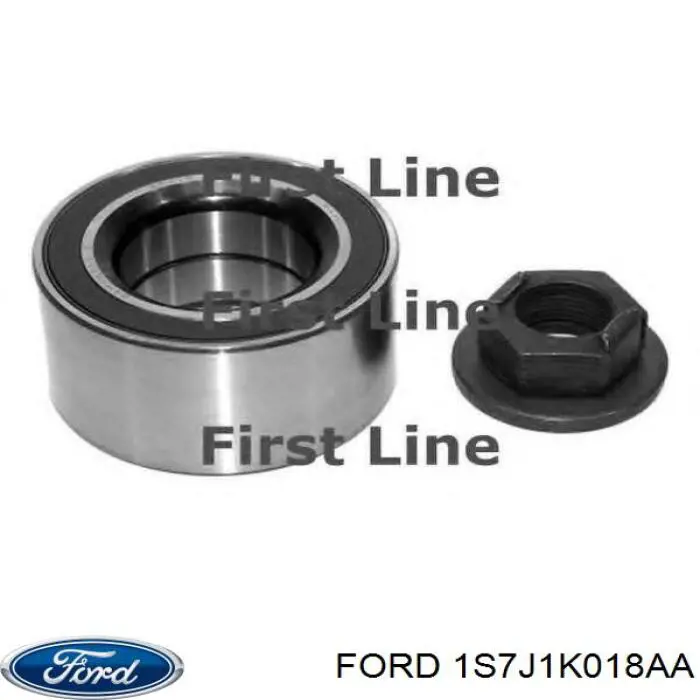 Комплект підшипник маточини передньої Ford 1S7J1K018AA ціна, від 21.52 USD