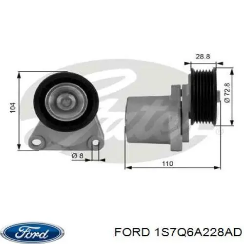 Натягувач приводного ременя 1S7Q6A228AD Ford