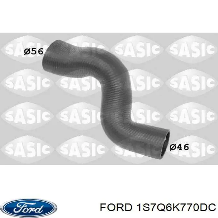 Шланг/патрубок интеркуллера 1S7Q6K770DC Ford