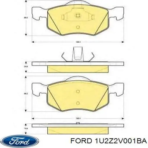 1U2Z2V001BA Ford Передні гальмівні колодки