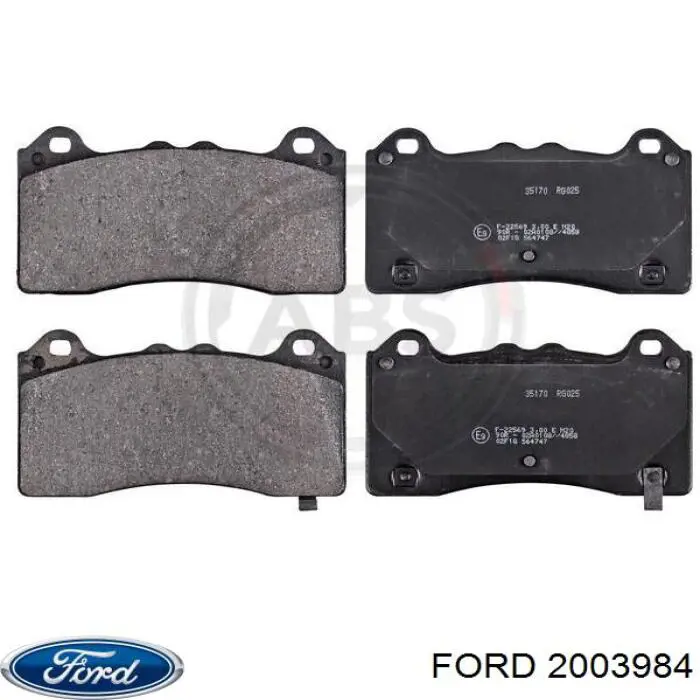 Передні тормозні колодки 2003984 Ford