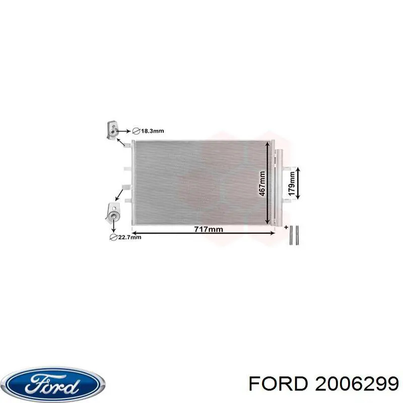 Конденсатор кондиціонера Ford 2006299 ціна, від 152.77 USD