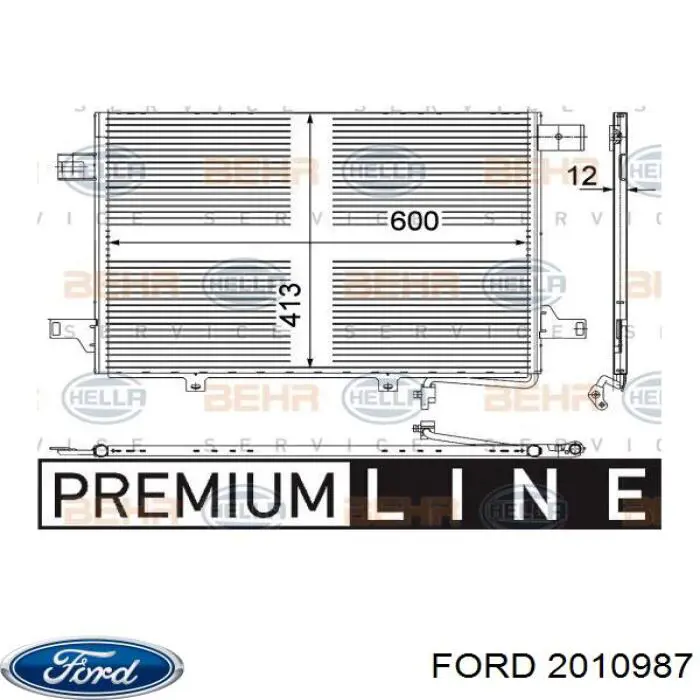 Конденсатор кондиціонера Ford 2010987 ціна, від 72.17 USD