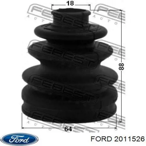 Пильник шарніра кутових швидкостей зовнішній передній Ford 2011526 ціна, від 45.71 USD