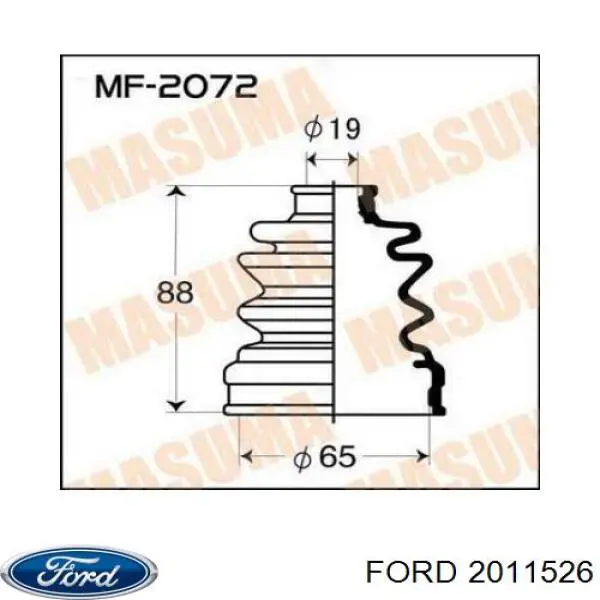 2011526 Ford пильник шруса зовнішній, передній піввісі