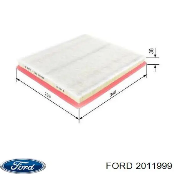 Елемент повітряного фільтра Ford 2011999 ціна, від 8.07 USD