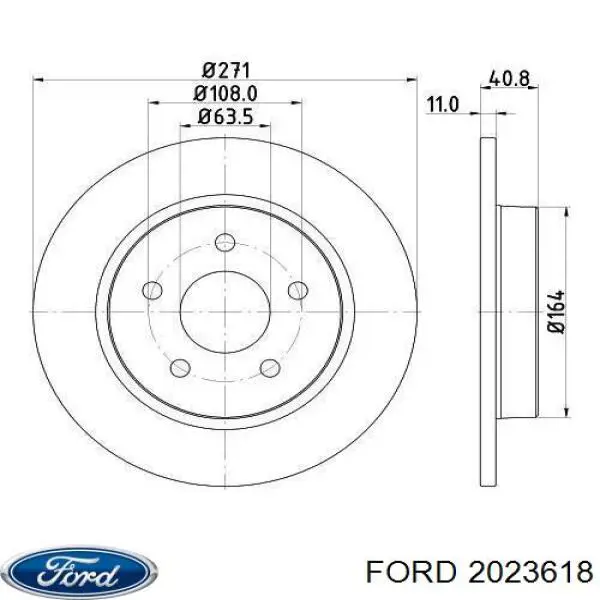 Гальмівні диски 2023618 Ford
