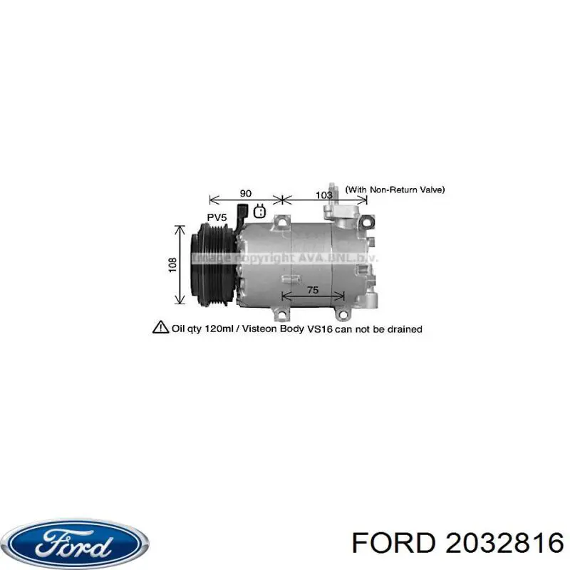 Компресор системи кондиціювання Ford 1872150 ціна, від 326.31 USD