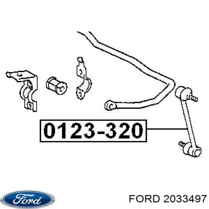 Купити 2033497 Ford Тяжка стабілізатора переднього