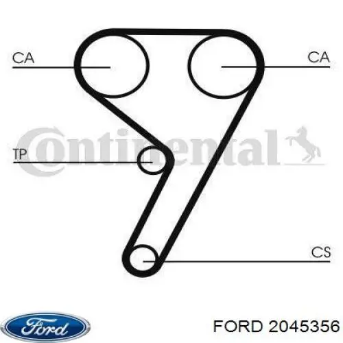 Купити 2045356 Ford ГРМ ремень