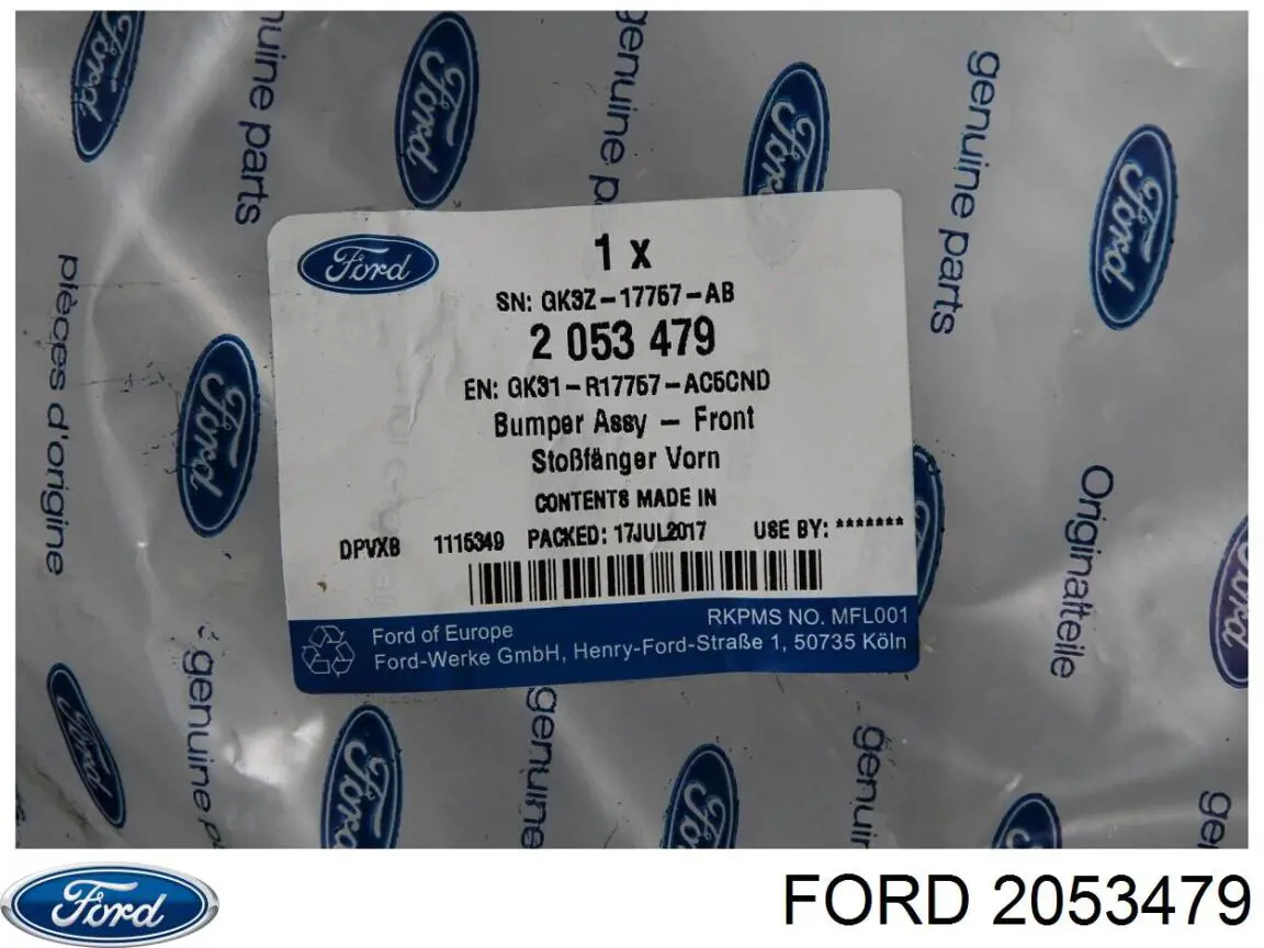 2053479 Ford Бампер передній в зборі