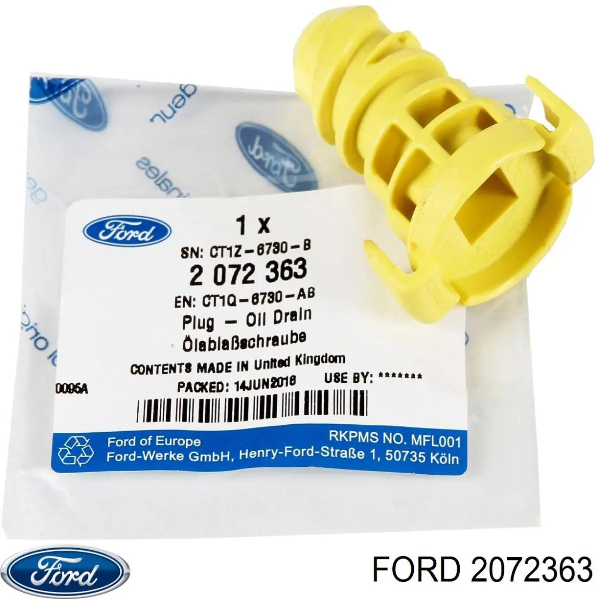 Купити 2072363 Ford Пробка піддона двигуна