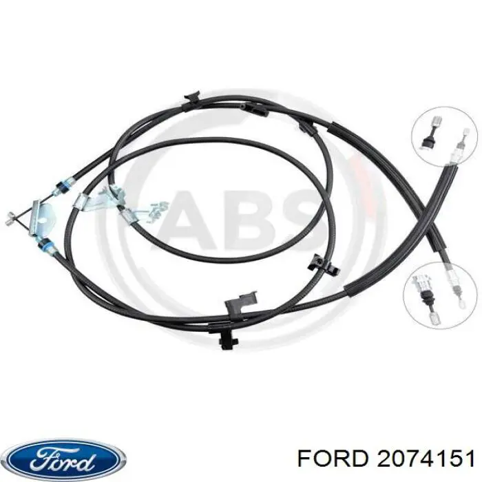 Купити 2074151 Ford Трос ручного гальма задній, правий/лівий