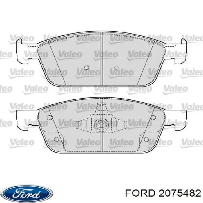 Колодки гальмівні передні, дискові 2075482 Ford