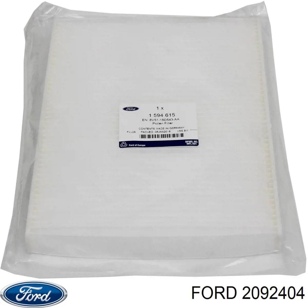 Фільтр салону 2092404 Ford