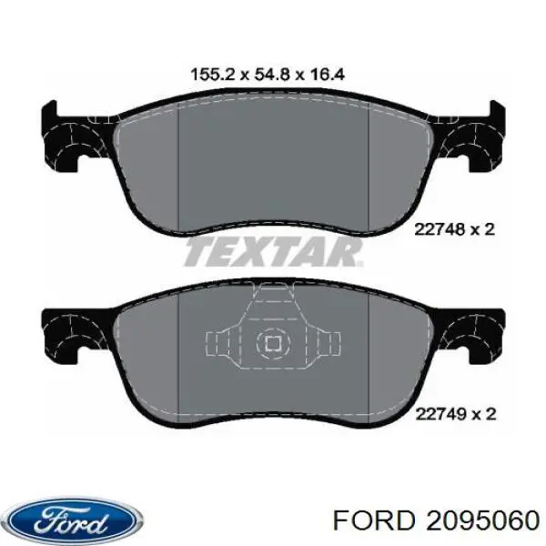 Гальмівні колодки Ford 2095060 ціна, від 29.63 USD