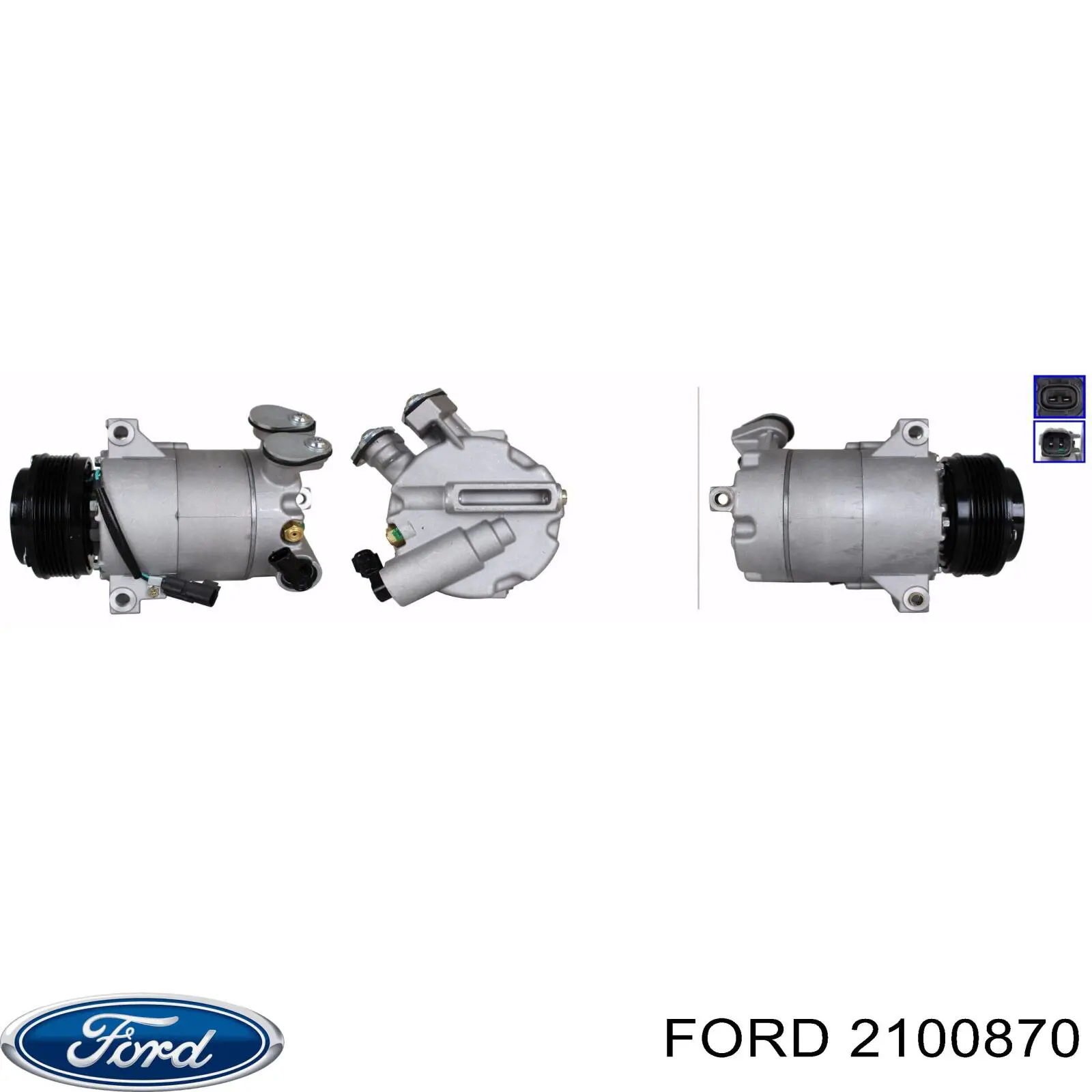 Компресор системи кондиціювання Ford 2100870 ціна, від 140.61 USD