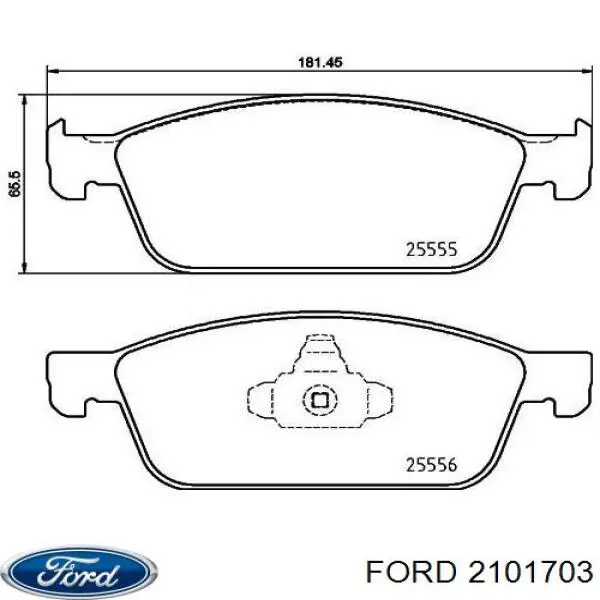 Колодки гальмівні передні, дискові 2101703 Ford