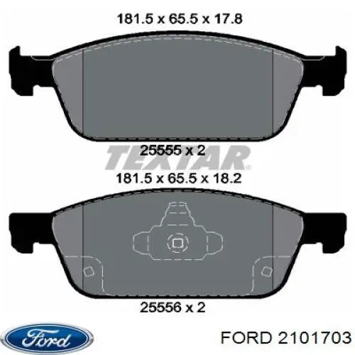 Купити 2101703 Ford Колодки гальмівні передні, дискові