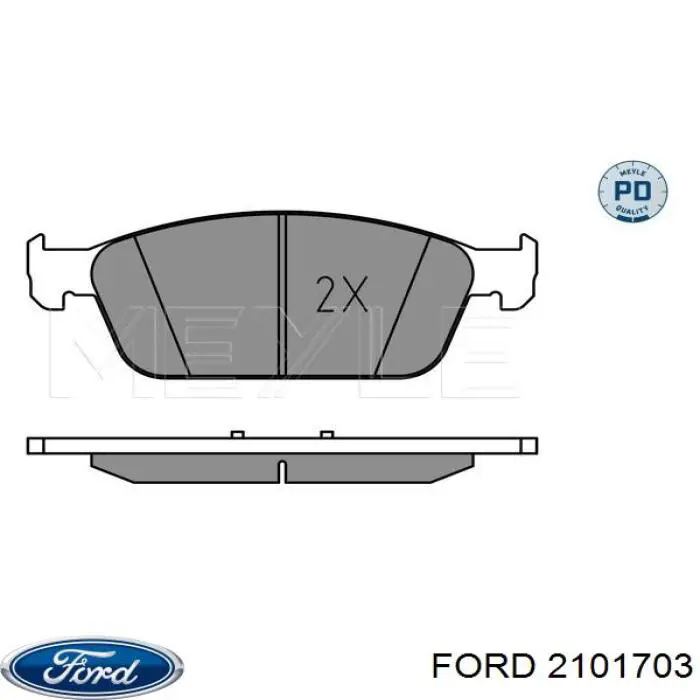 Передні тормозні колодки 2101703 Ford