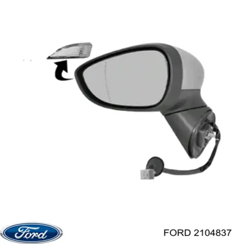 2104837 Ford Дзеркало заднього виду, ліве