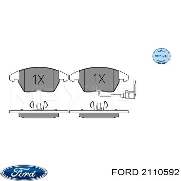Гальмівні колодки Ford 2110592 ціна, від 41.62 USD