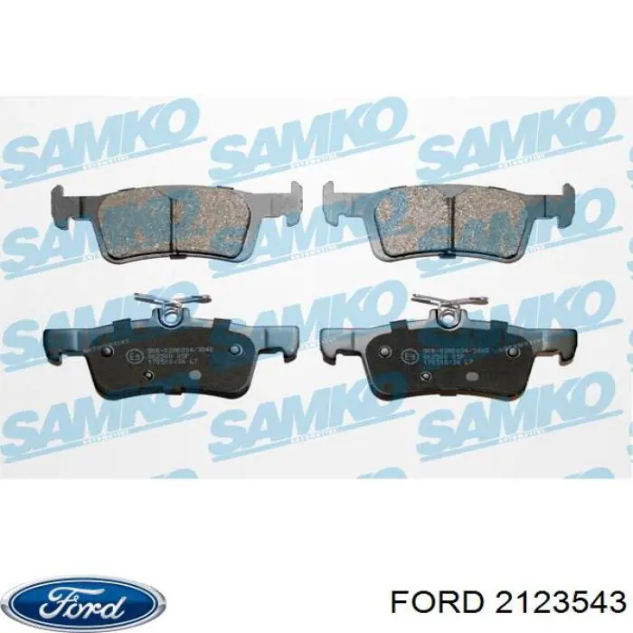 Задні гальмівні колодки 2123543 Ford