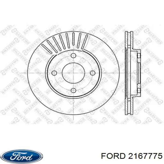 Диск гальмівний передній 2167775 Ford