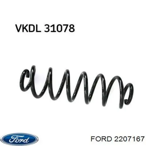 2207167 Ford Пружина амортизатора передняя
