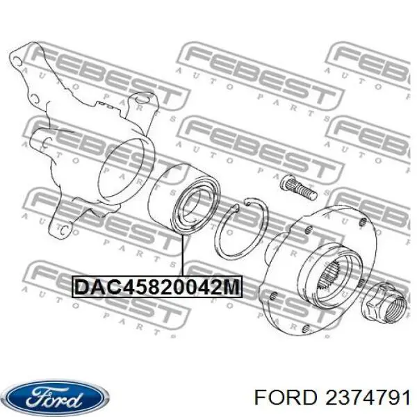 Підшипник маточини передньої 2374791 Ford