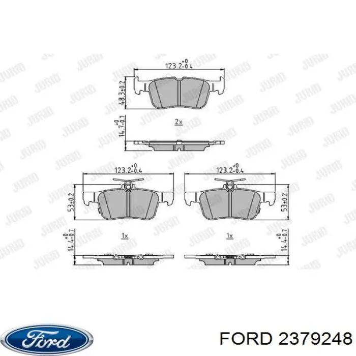 Задні дискові колодки Ford 2379248