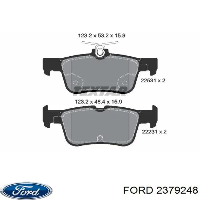 Задні гальмівні колодки Ford 2379248 ціна, від 22.55 USD