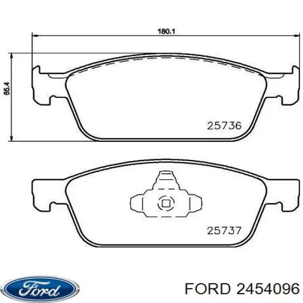 Колодки гальмівні передні, дискові 2454096 Ford