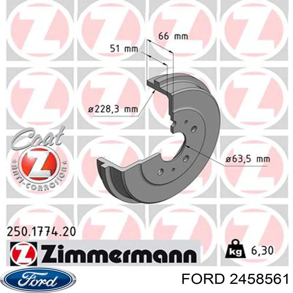 Колодки гальмові задні, барабанні Ford 2458561 ціна, від 28.29 USD