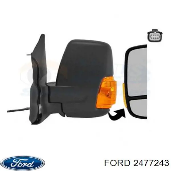Ліве бічне дзеркало Ford 2477243 ціна, від 101.21 USD