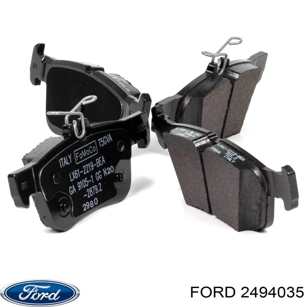 Колодки гальмові задні, дискові 2494035 Ford