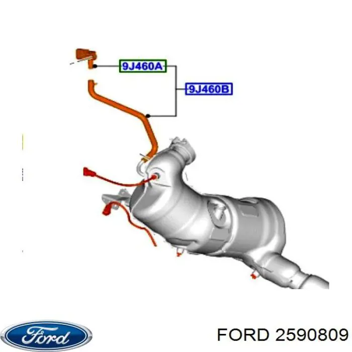 2590809 Ford Датчик тиску вихлопних газів