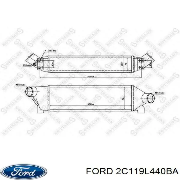Система охолодження наддувочного повітря Ford 2C119L440BA ціна, від 86.85 USD