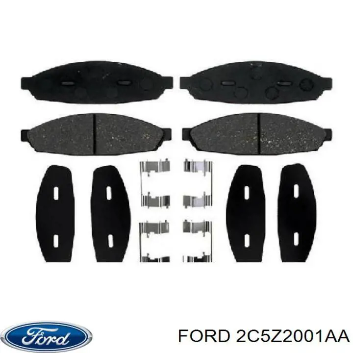 Гальмівні колодки Ford 2C5Z2001AA ціна, від 36.01 USD