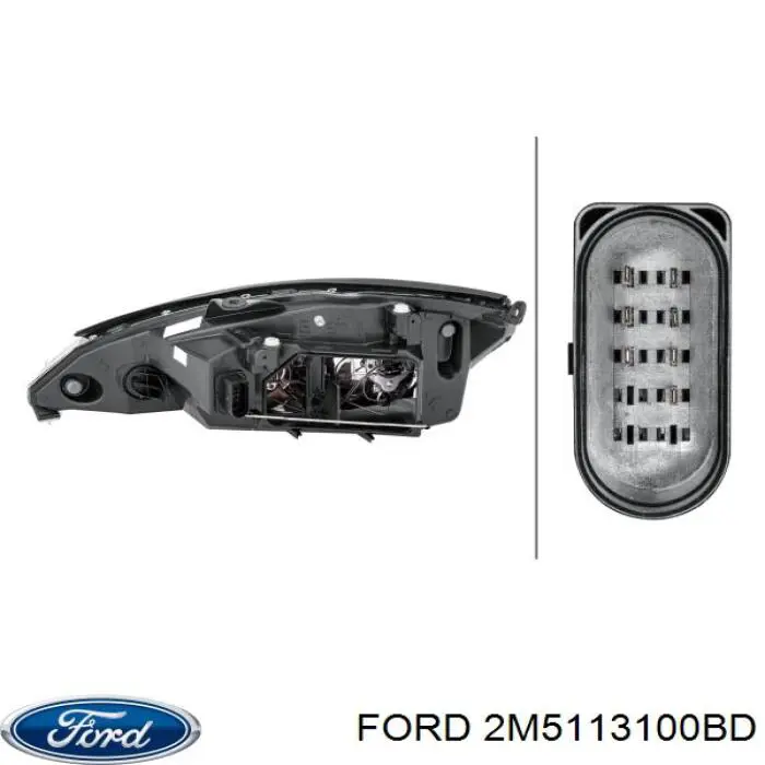 Купити 2M5113100BD Ford Права блок фара