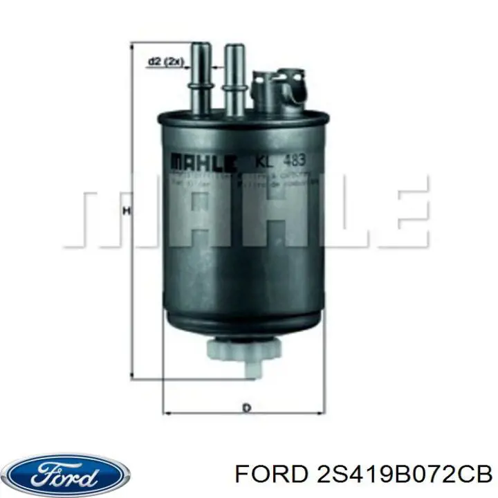 Фільтр паливний 2S419B072CB Ford