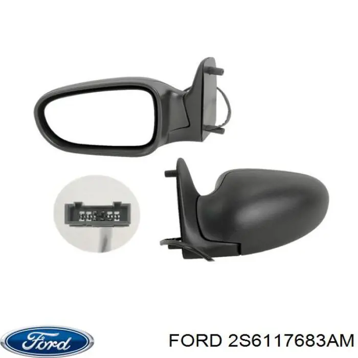 Ліве бічне дзеркало Ford 2S6117683AM ціна, від 27.86 USD