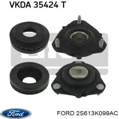 Опора стійки амортизатора переднього Ford 2S613K099AC ціна, від 8.72 USD