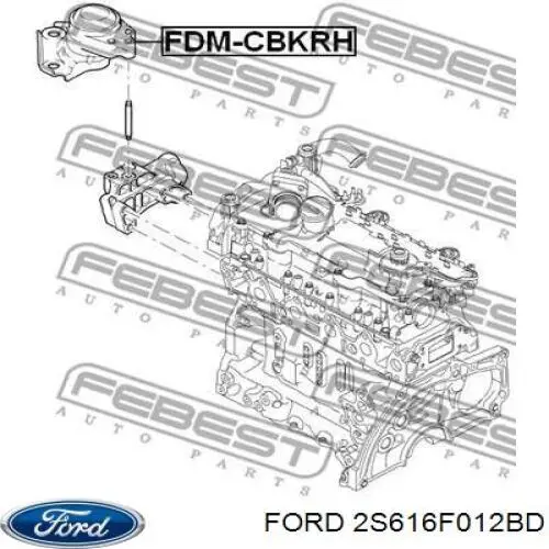 2S616F012BD Ford подушка (опора двигуна, права)
