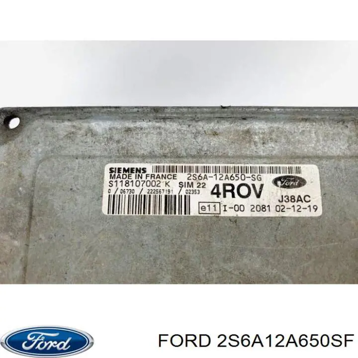 2S6A12A650SF Ford 