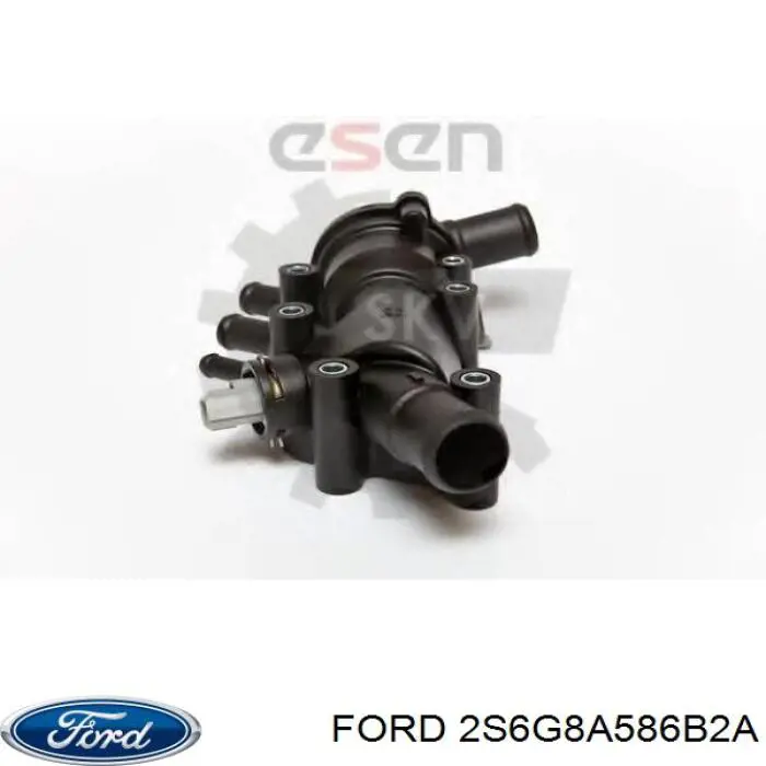 2S6G8A586B2A Ford Корпус термостата в зборі