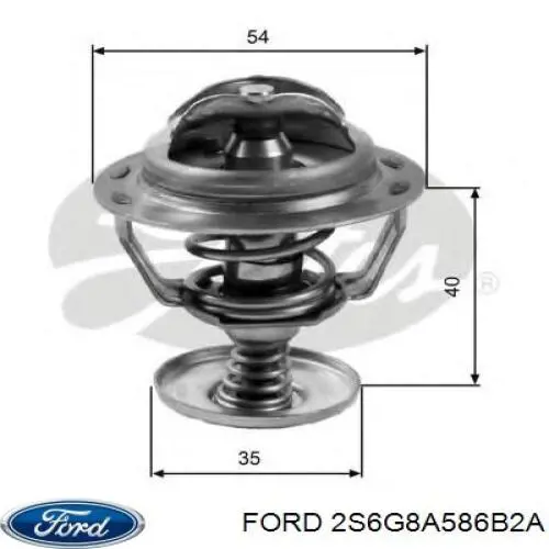 Купити 2S6G8A586B2A Ford Корпус термостата