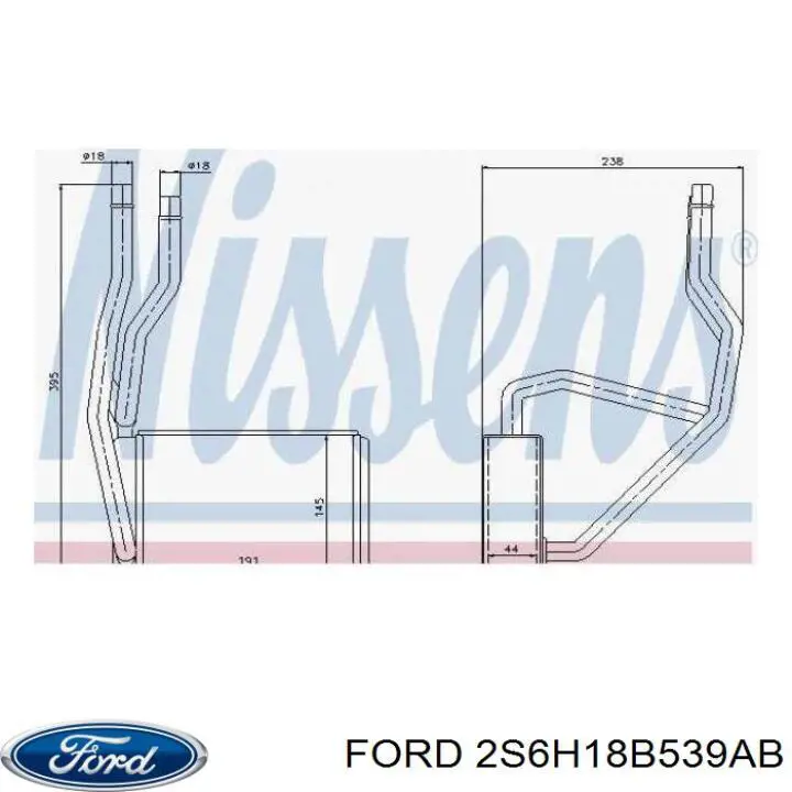 Купити 2S6H18B539AB Ford Теплообмінник