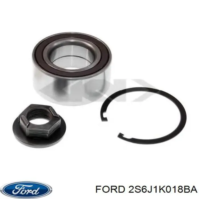 Комплект підшипник маточини передньої Ford 2S6J1K018BA ціна, від 16.40 USD